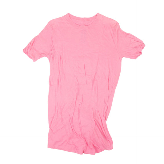 Pop Pink Double Cotton Short Sleeve T-Shirt
