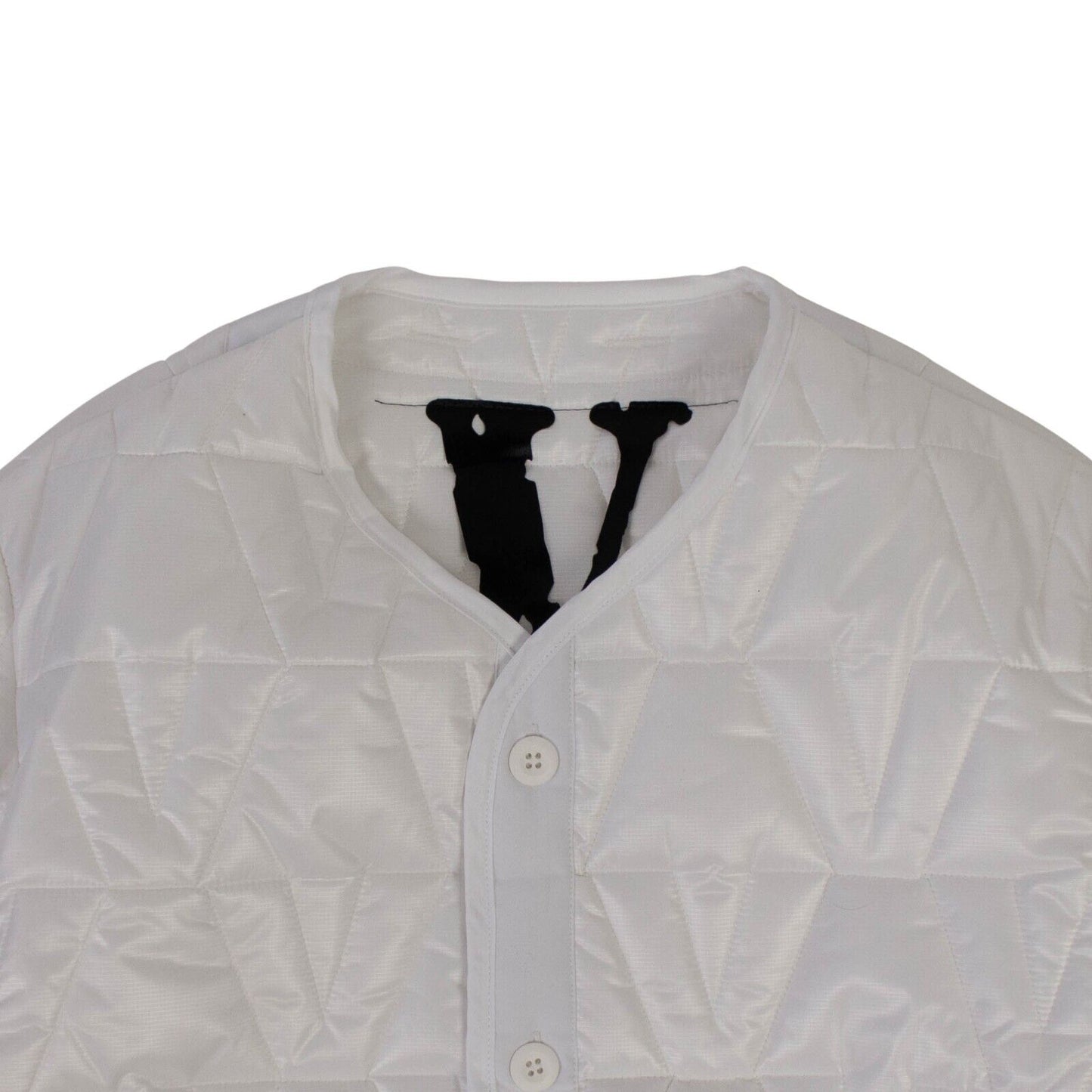 White V Logo Quilted Jacket
