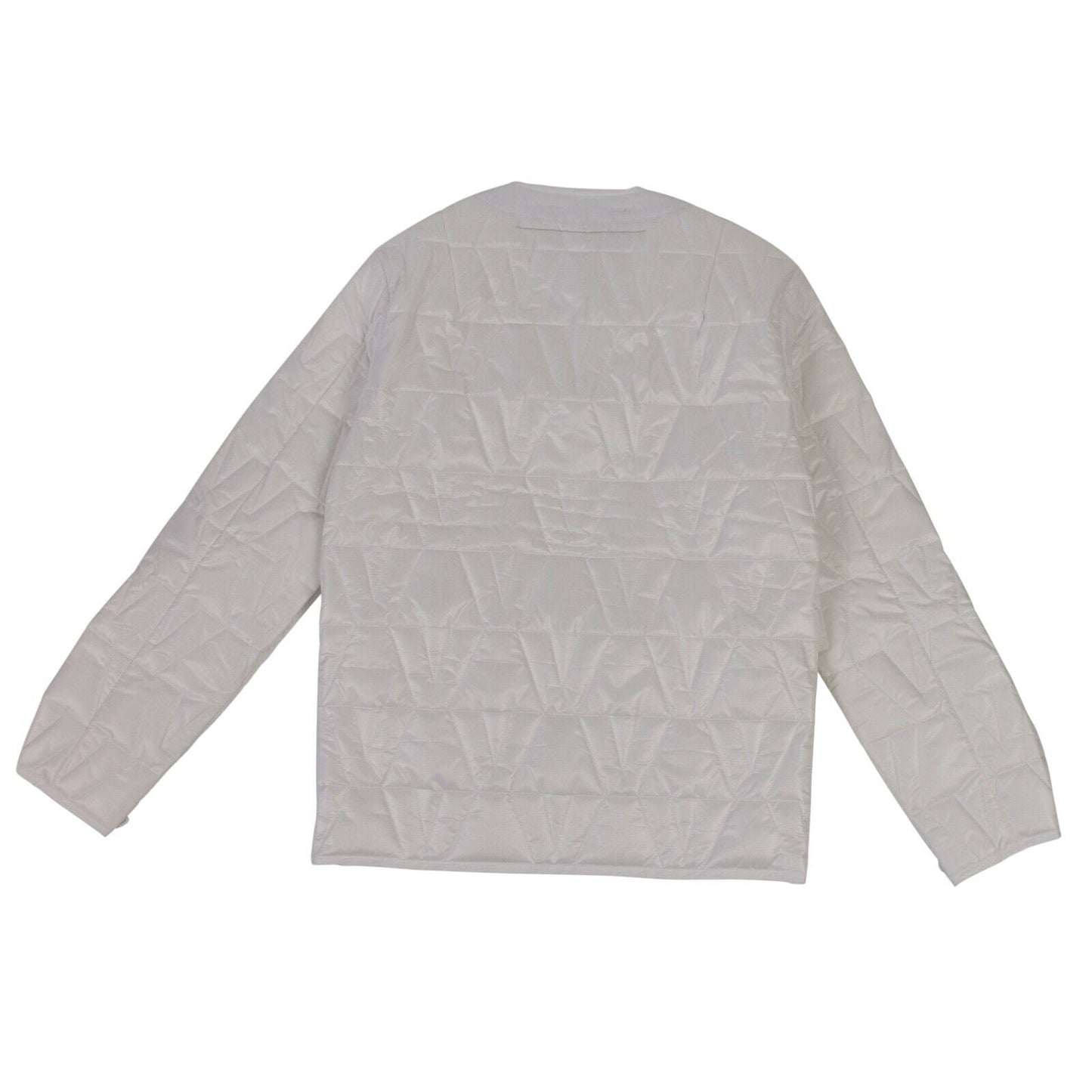 White V Logo Quilted Jacket