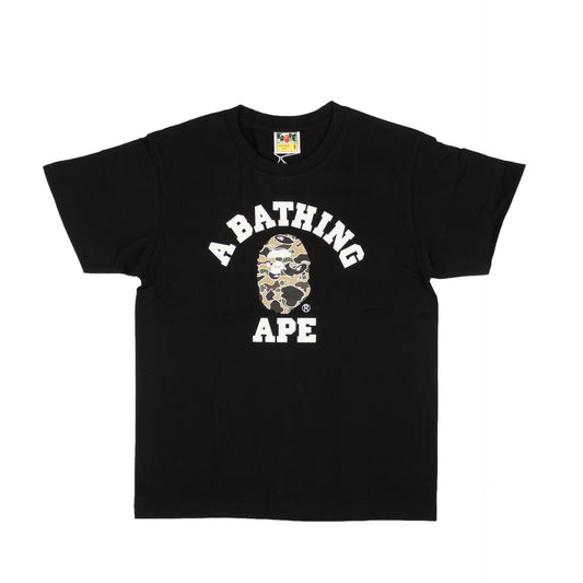 Bape Black Cotton Ape Short Sleeve T-Shirt - Black