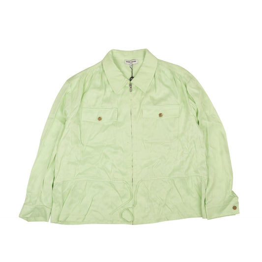 Pale Sage Green Blouson Zip-UP Jacket