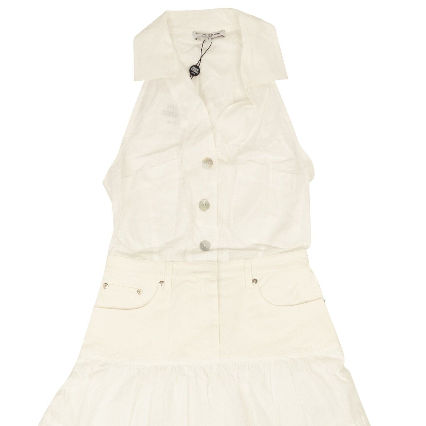 Opening Ceremony Tiered Ruffle Dress - White