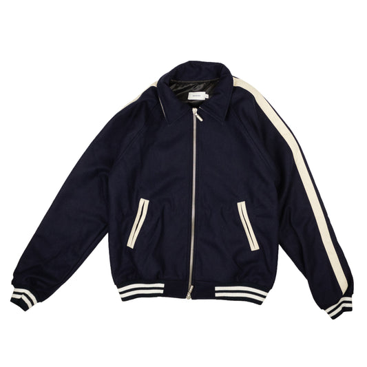 NWT RHUDE Navy Wool Boys Signature Bomber Jacket