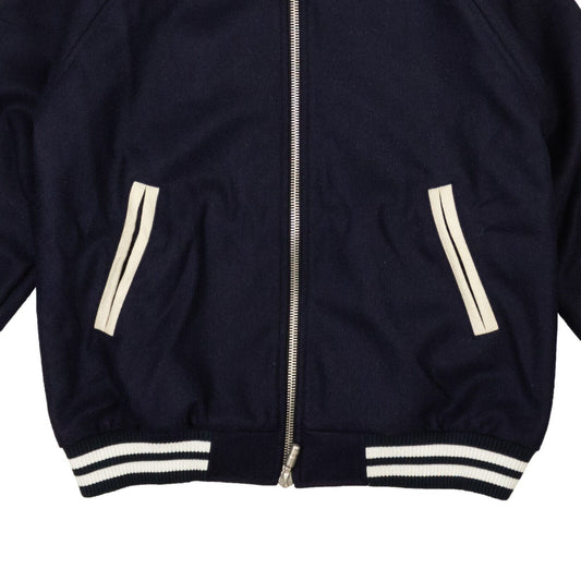 NWT RHUDE Navy Wool Boys Signature Bomber Jacket