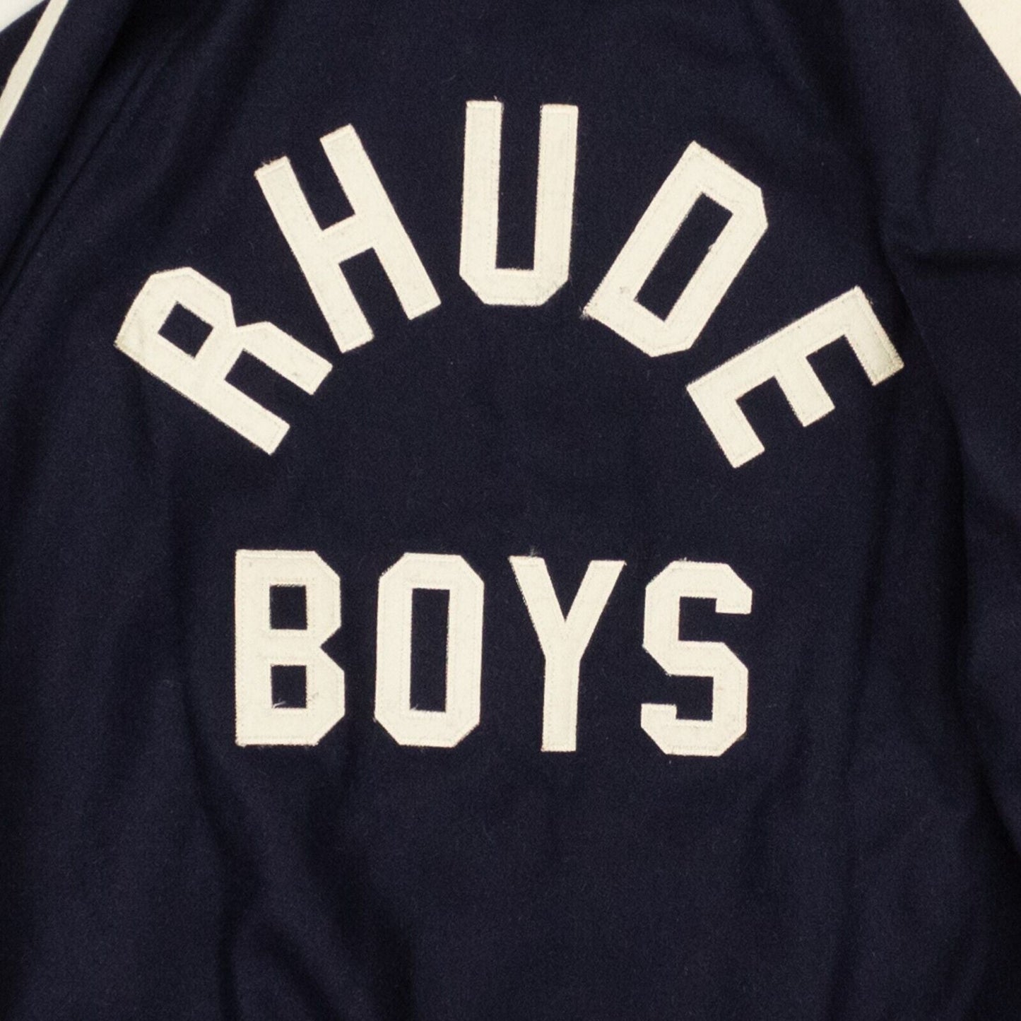 NWT RHUDE Navy Wool Boys Signature Bomber Jacket