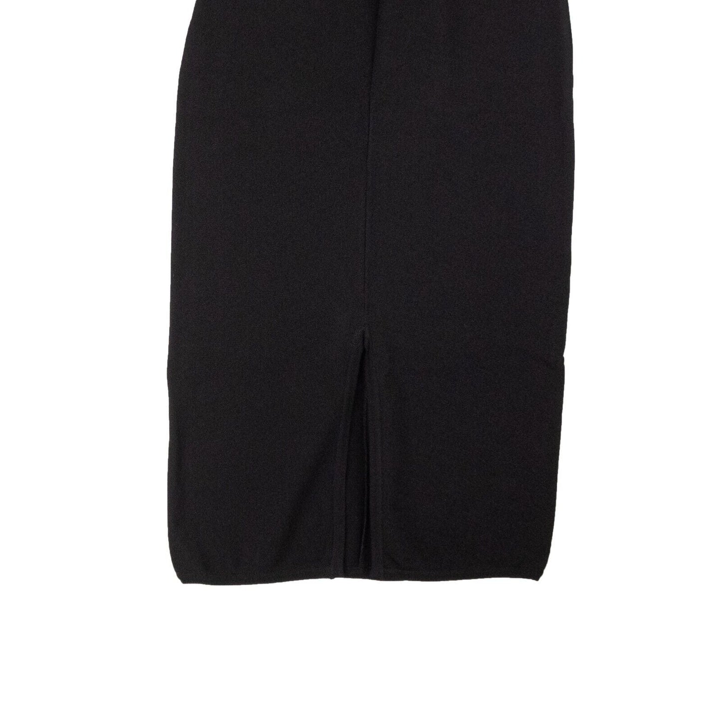 Marcelo Burlon Knit Diagonal Tube Midi Skirt - Black/Faded Orange