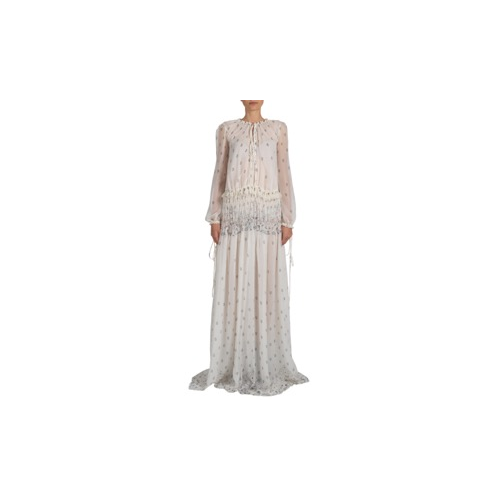 Amiri Printed Paisley Maxi Dress - White