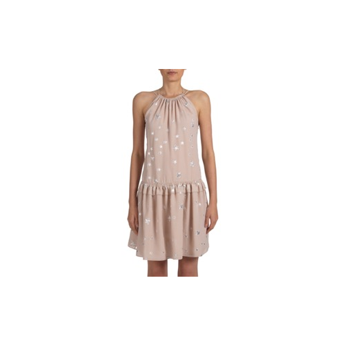 Amiri Stars Fil Coupe Halter Dress - Nude
