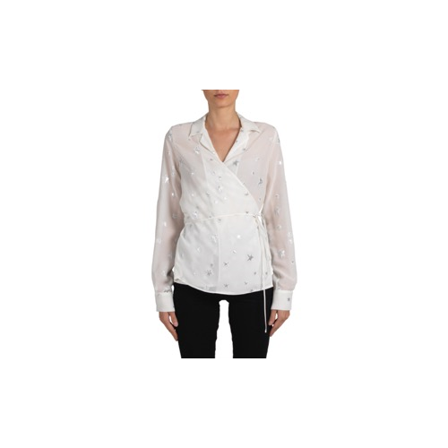 Amiri Stars Fil Coupe Wrap Shirt - White