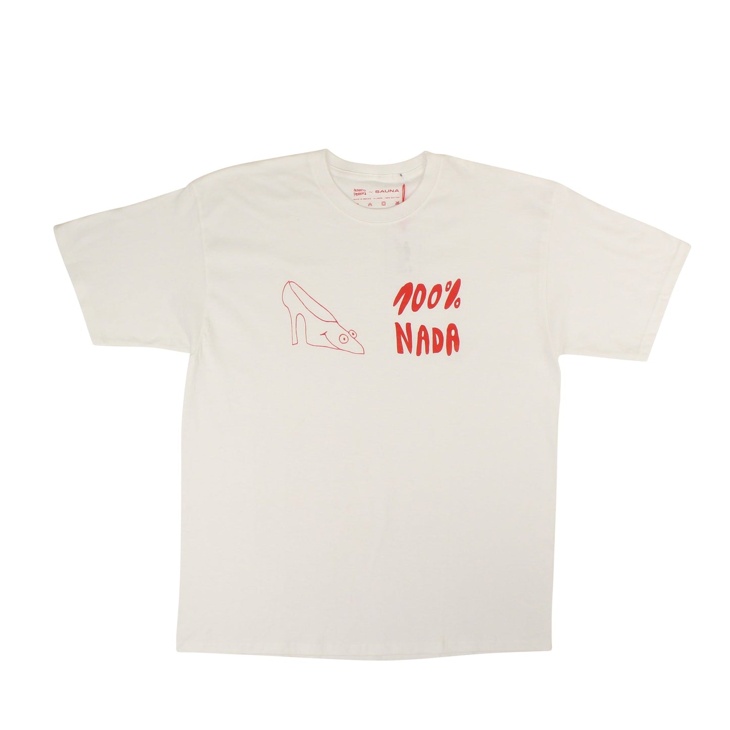 Sauna 100% Nada T-Shirt 'Alberto Perera X Saun - White