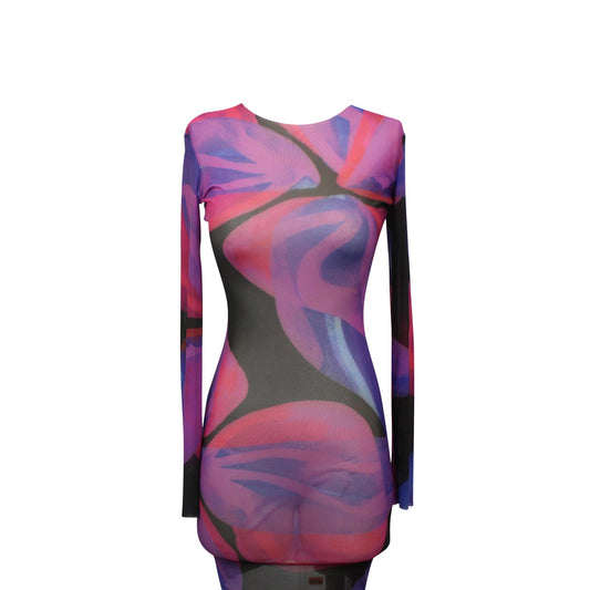 MEDUSA PRINT BEACH BUM SLEEVELESS LYCRA DRESS