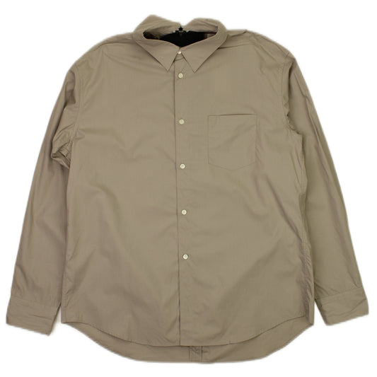 Kudos Back Slit Open Shirt - Gray