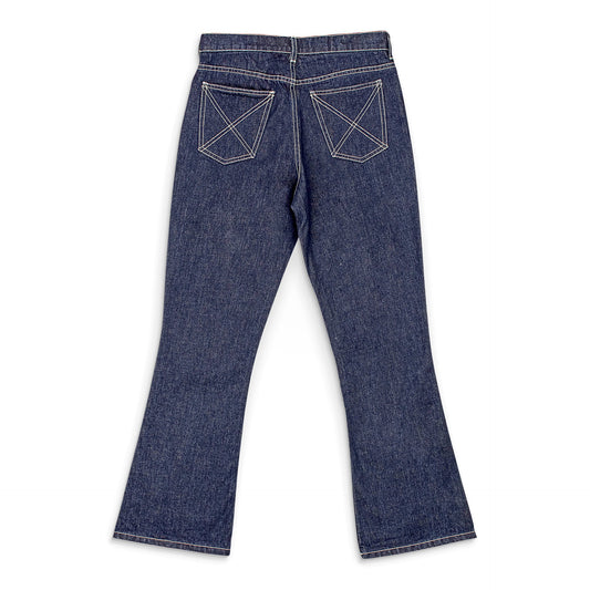 DARK INDIGO CROPPED FLARE Jeans