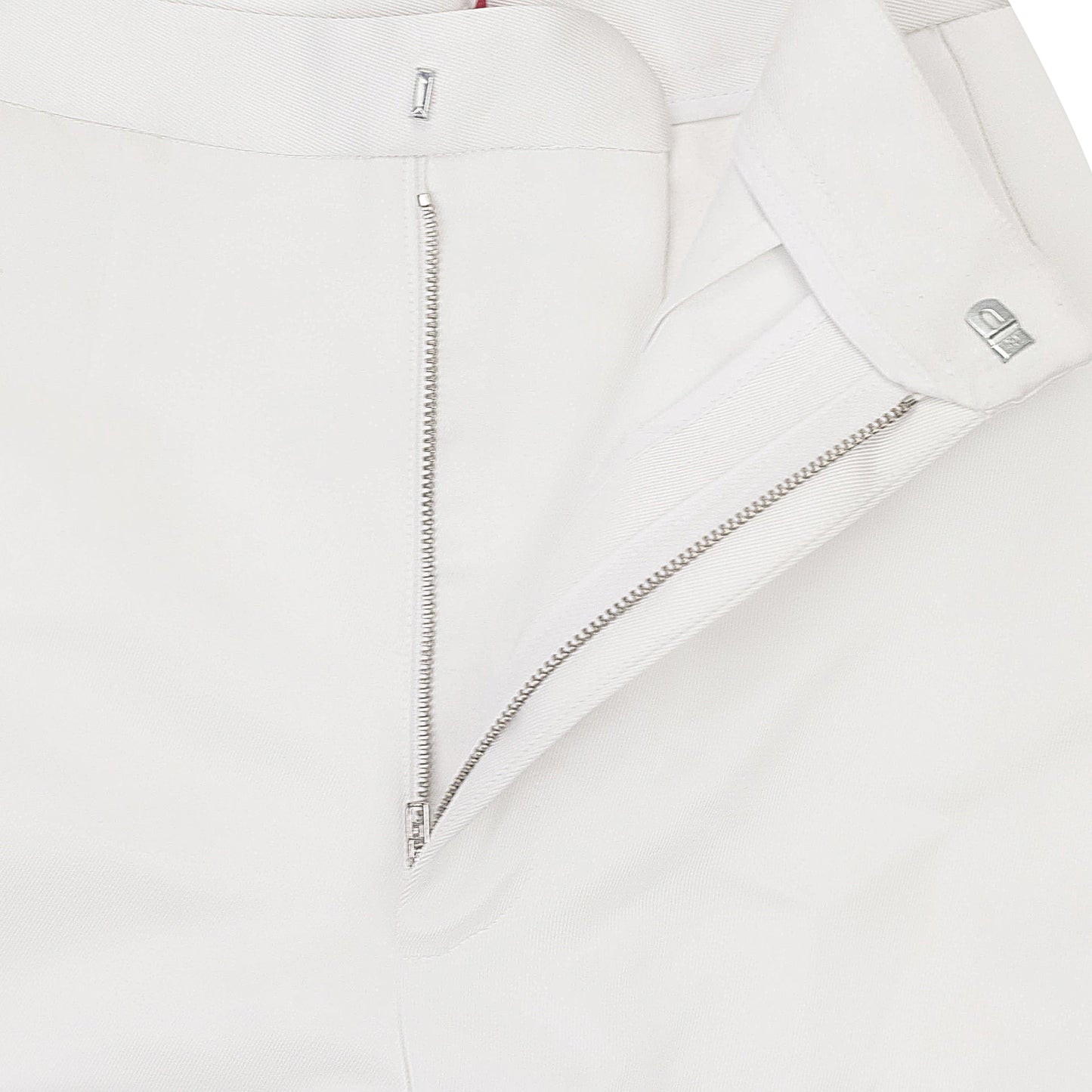 DOUBLE SATIN WHITE WOMEN'S STRAIGHT PANTS