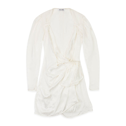 STAR JACQUARD WHITE DAY DRESS