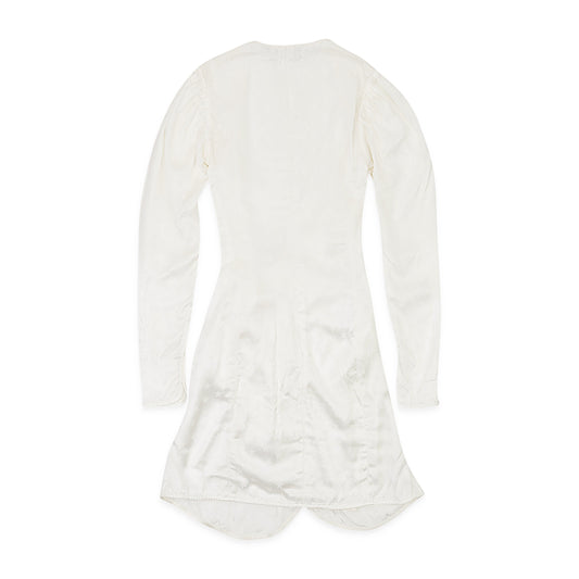 STAR JACQUARD WHITE DAY DRESS