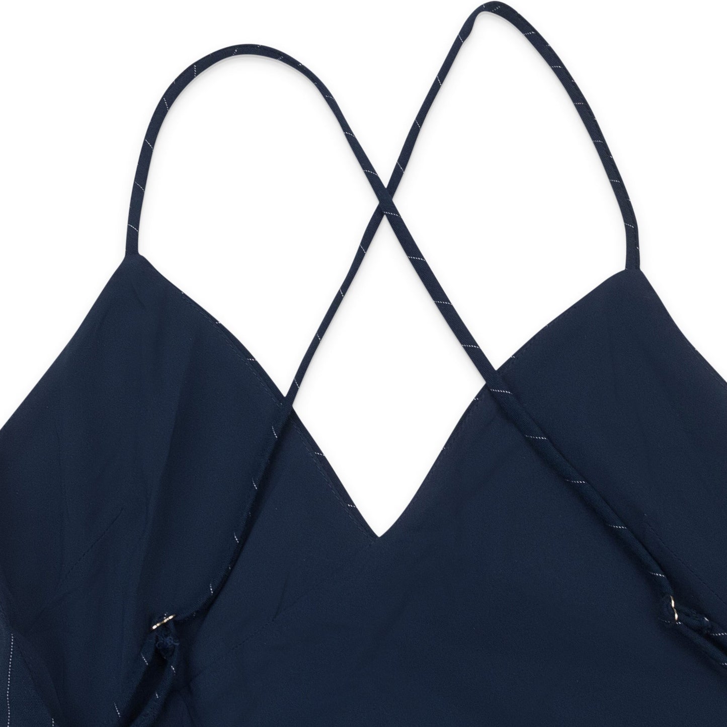 HIGH TIE NAVY SLIP DRESS