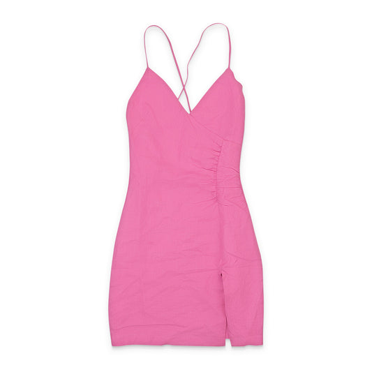 HIGH TIE PINK SLIP DRESS