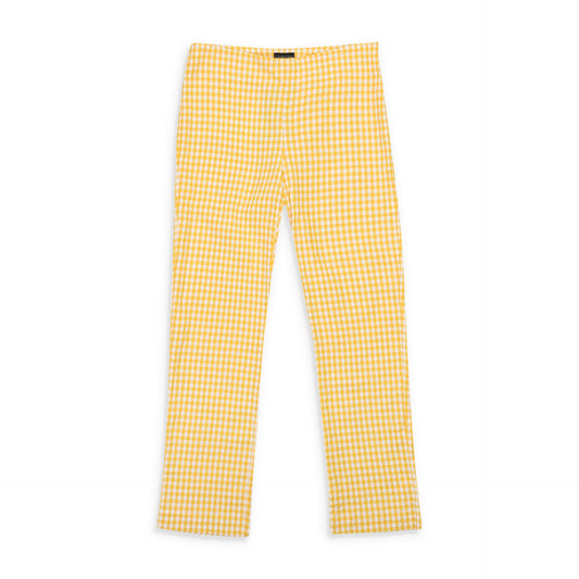 SEERSUCKER GINGHAM YELLOW NARROW PANT