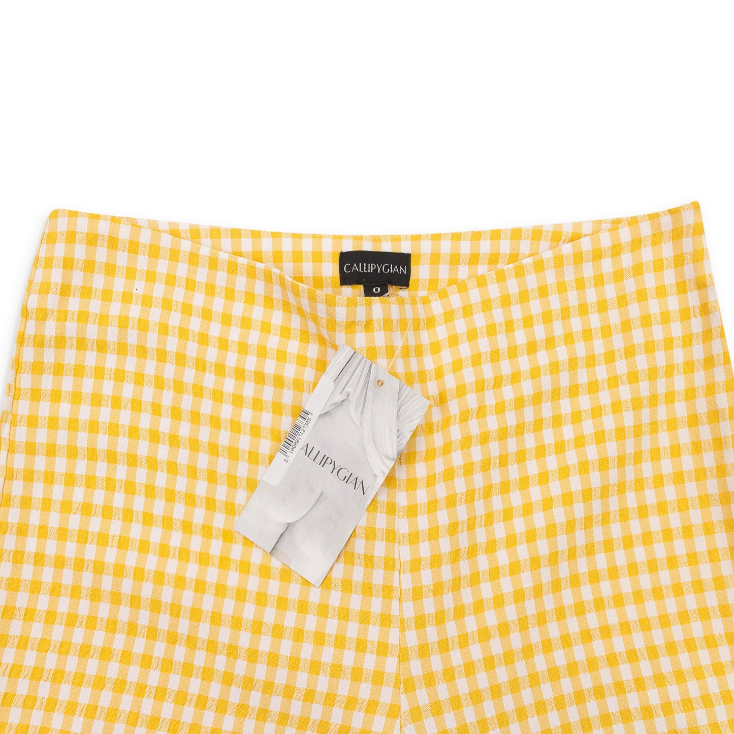 SEERSUCKER GINGHAM YELLOW NARROW PANT