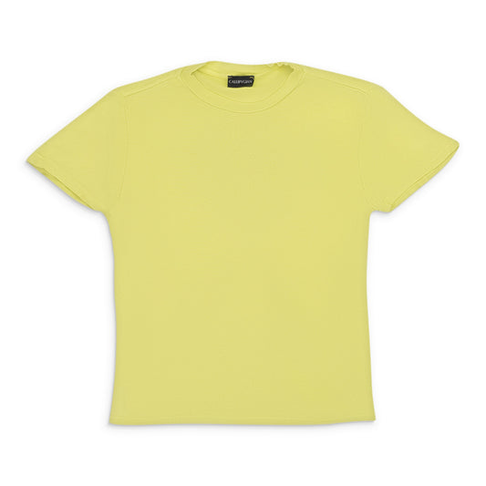 CREWNECK YELLOW T-SHIRT