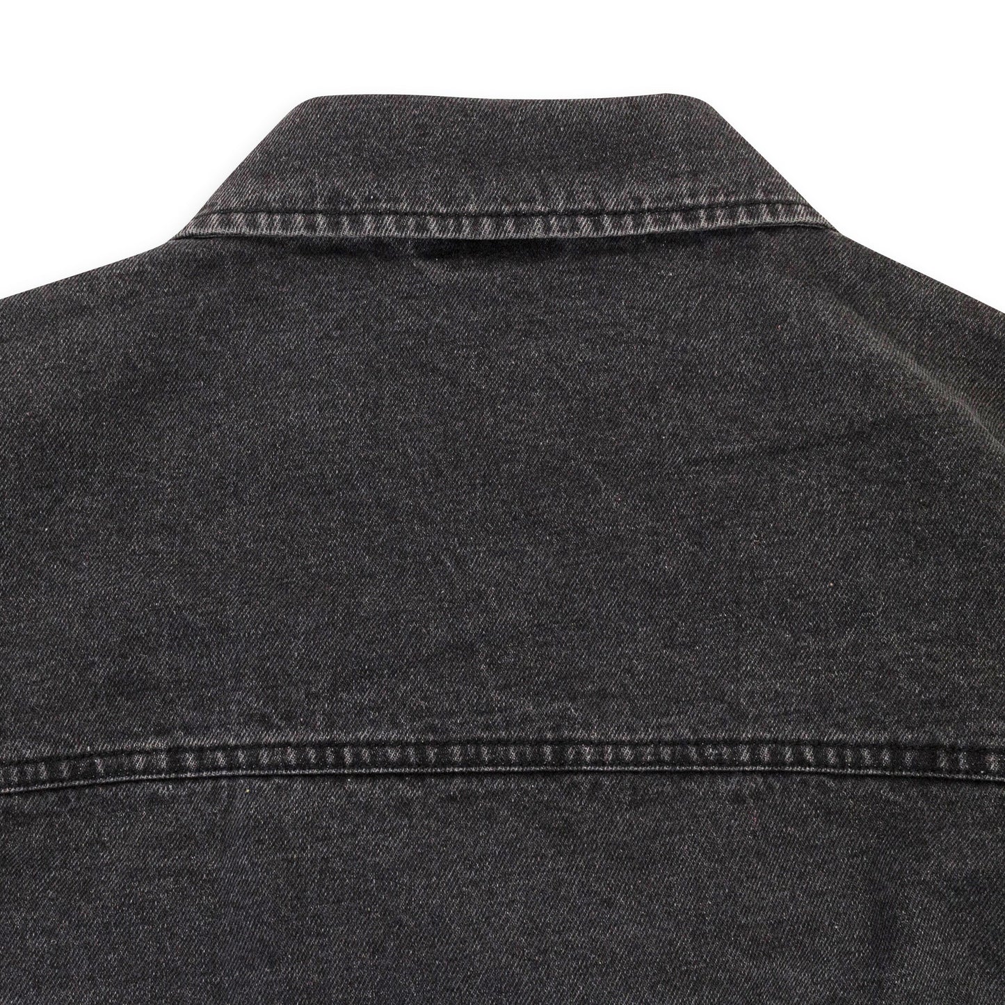 WASH DENIM BLACK TRENCH COAT