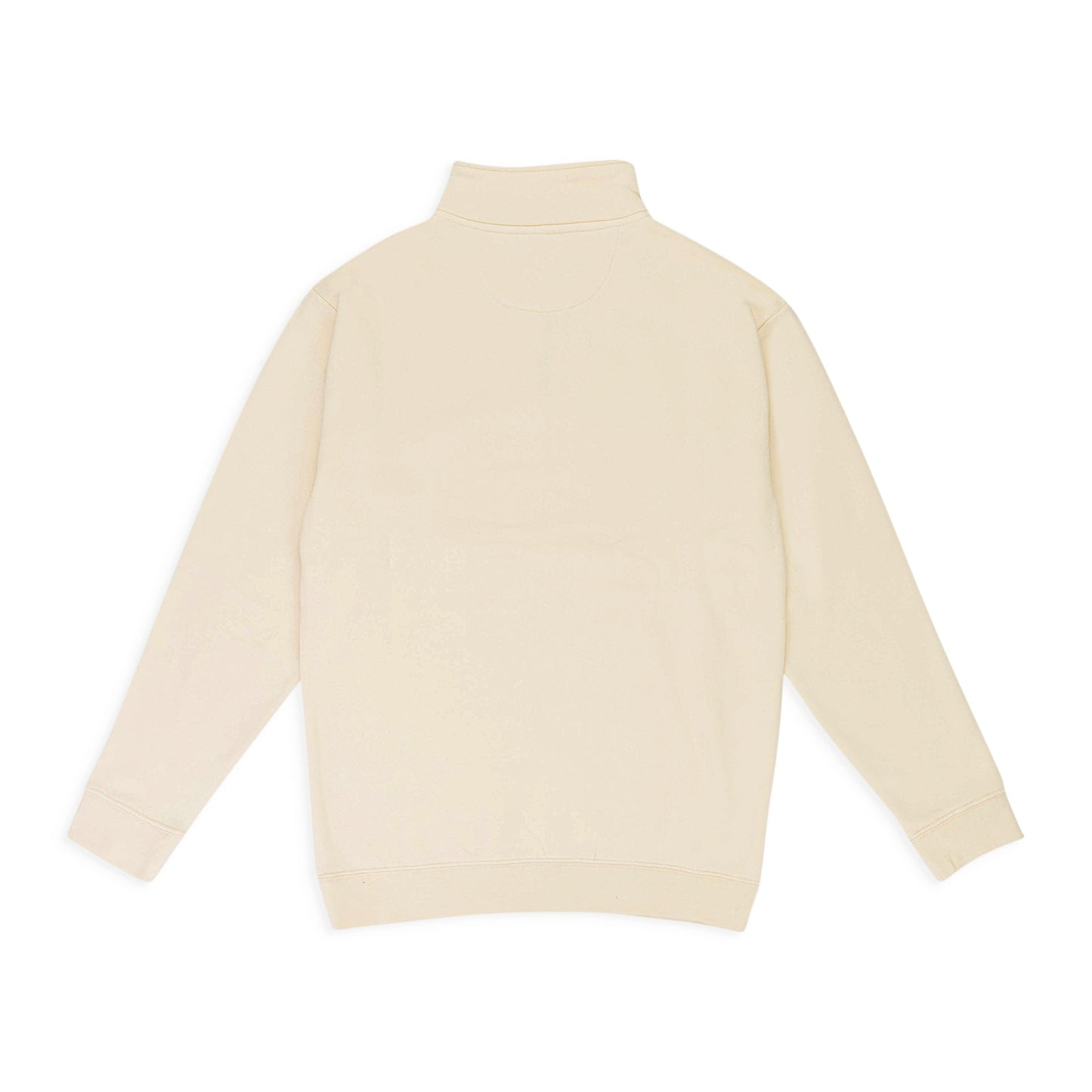 QUARTER ZIP CREAM SWEATSHIRT