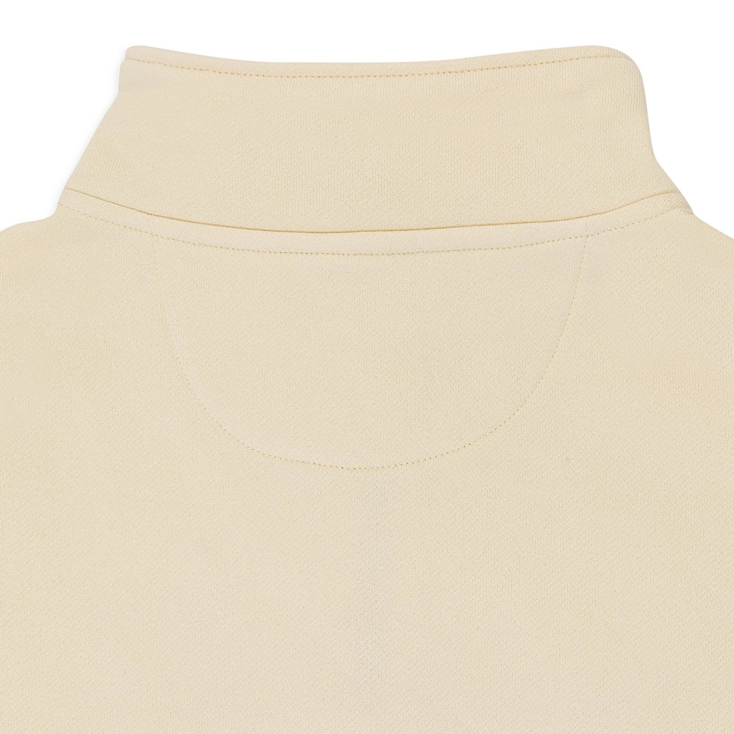 QUARTER ZIP CREAM SWEATSHIRT