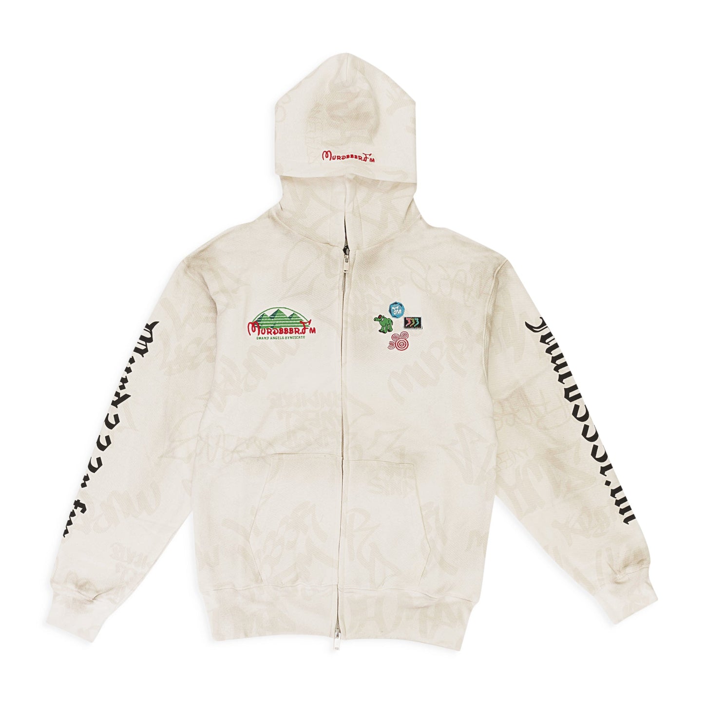 MURD333R.FM WHITE DISN333 HOODIE