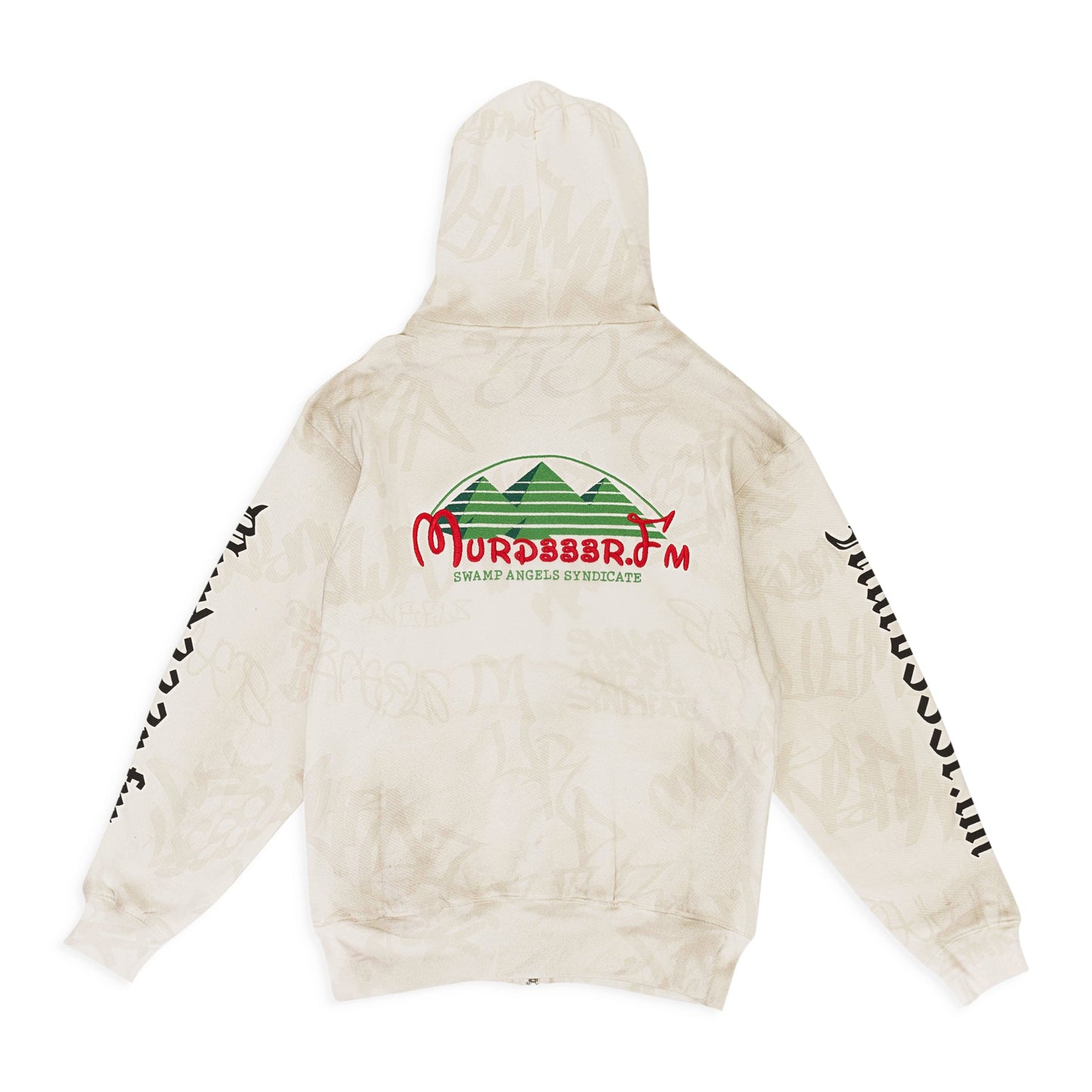 MURD333R.FM WHITE DISN333 HOODIE
