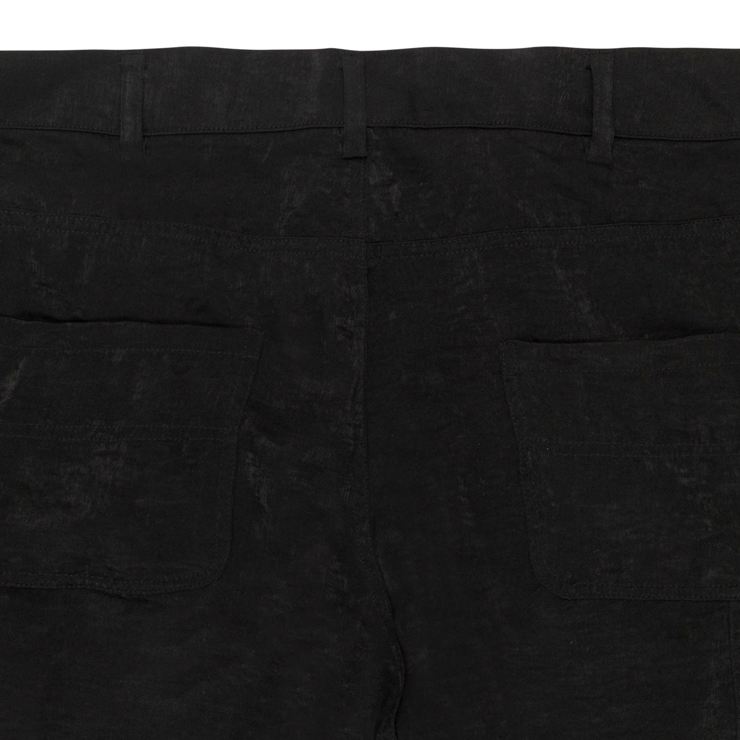 SATIN BLACK WOMEN'S STRAIGHT PANTS