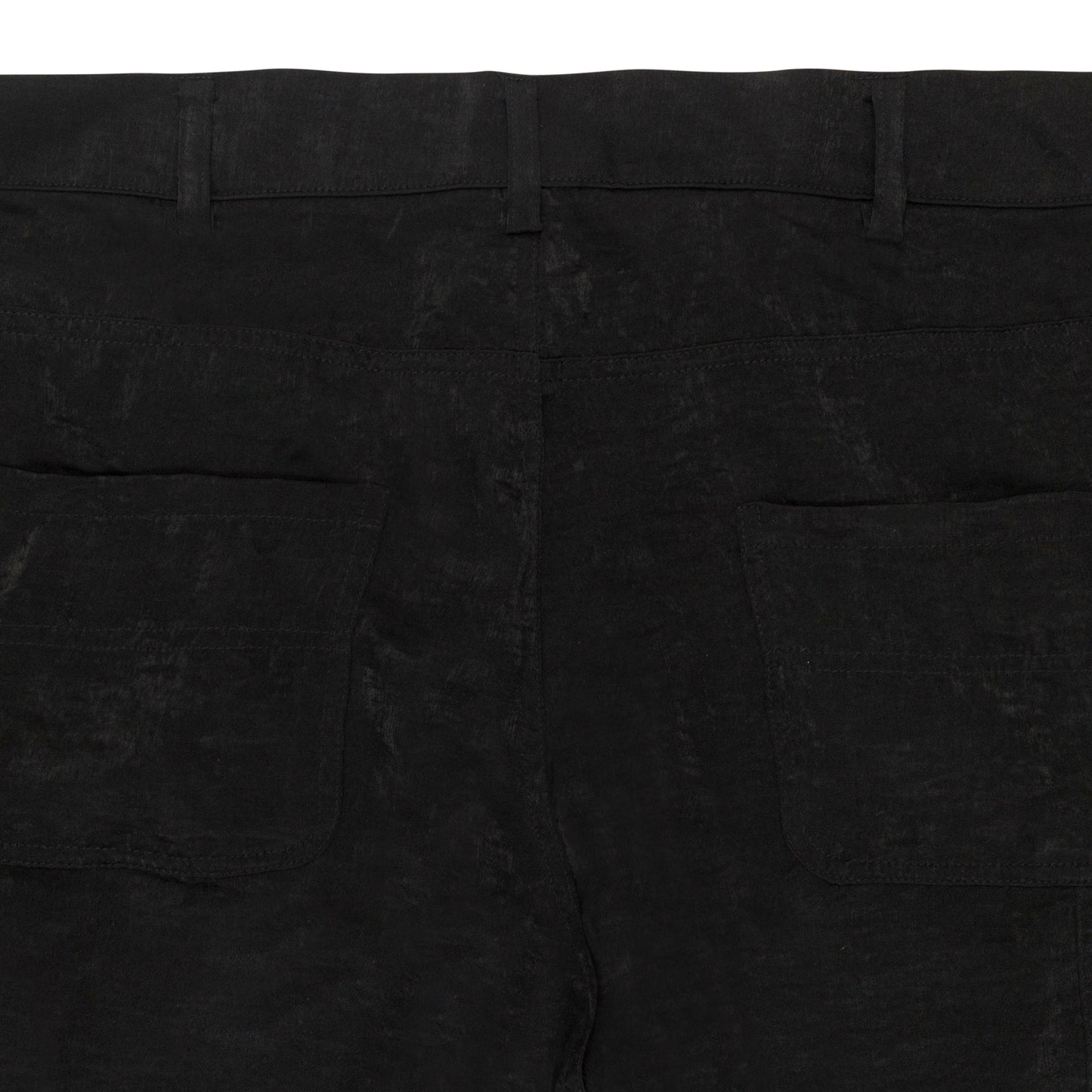 SATIN BLACK WOMEN'S STRAIGHT PANTS