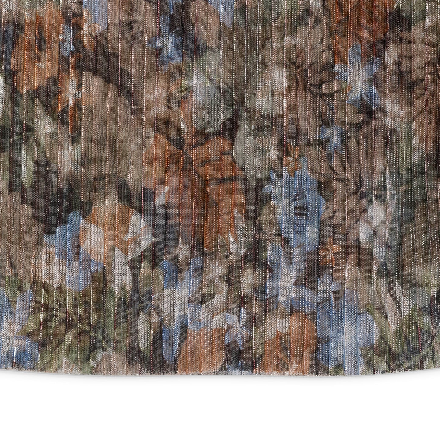 FLORAL PLEATED MULTICOLOR TURTLENECK