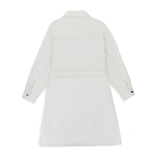 DENIM OFF WHITE TRENCH COAT