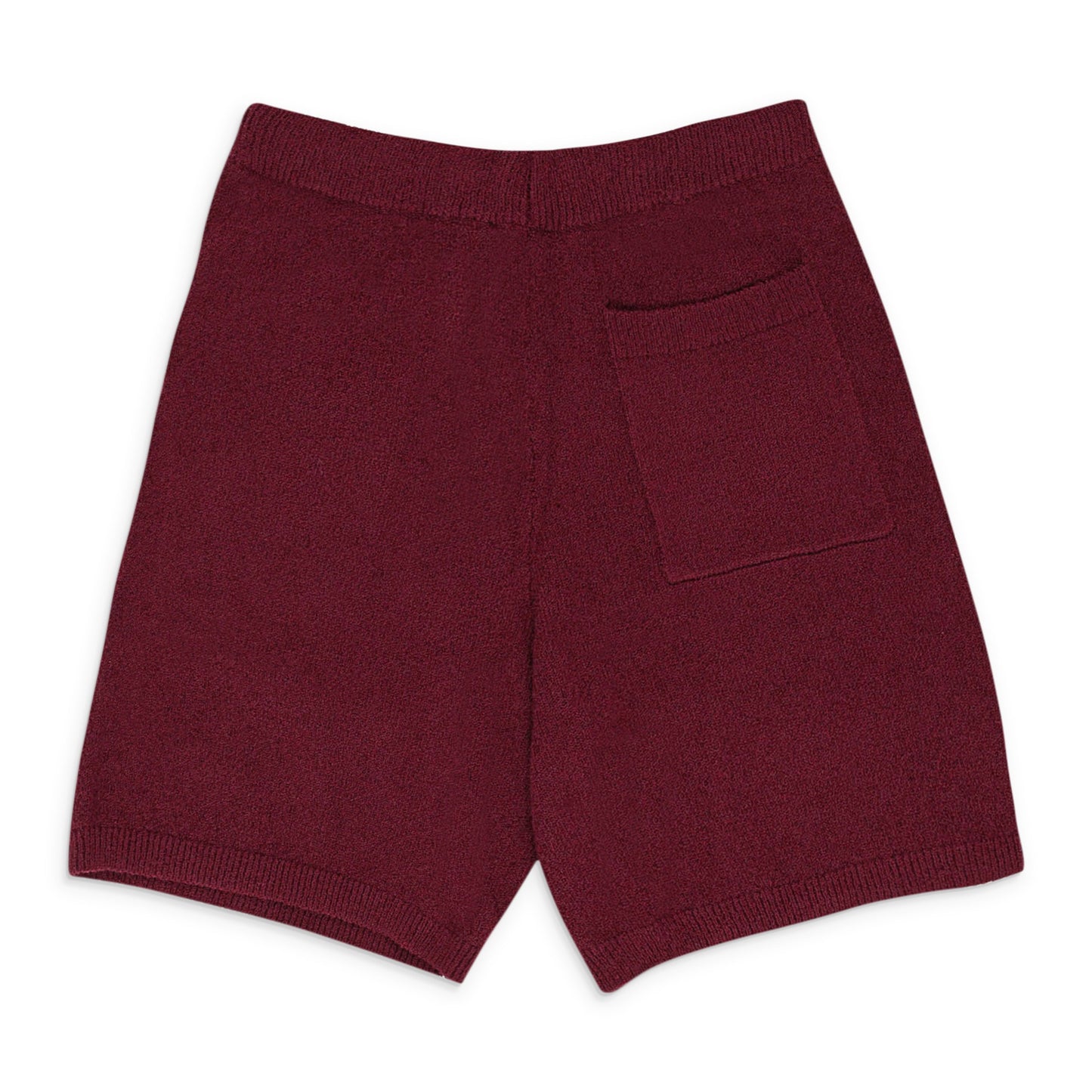 BURGUNDY BOUCLE SHORTS
