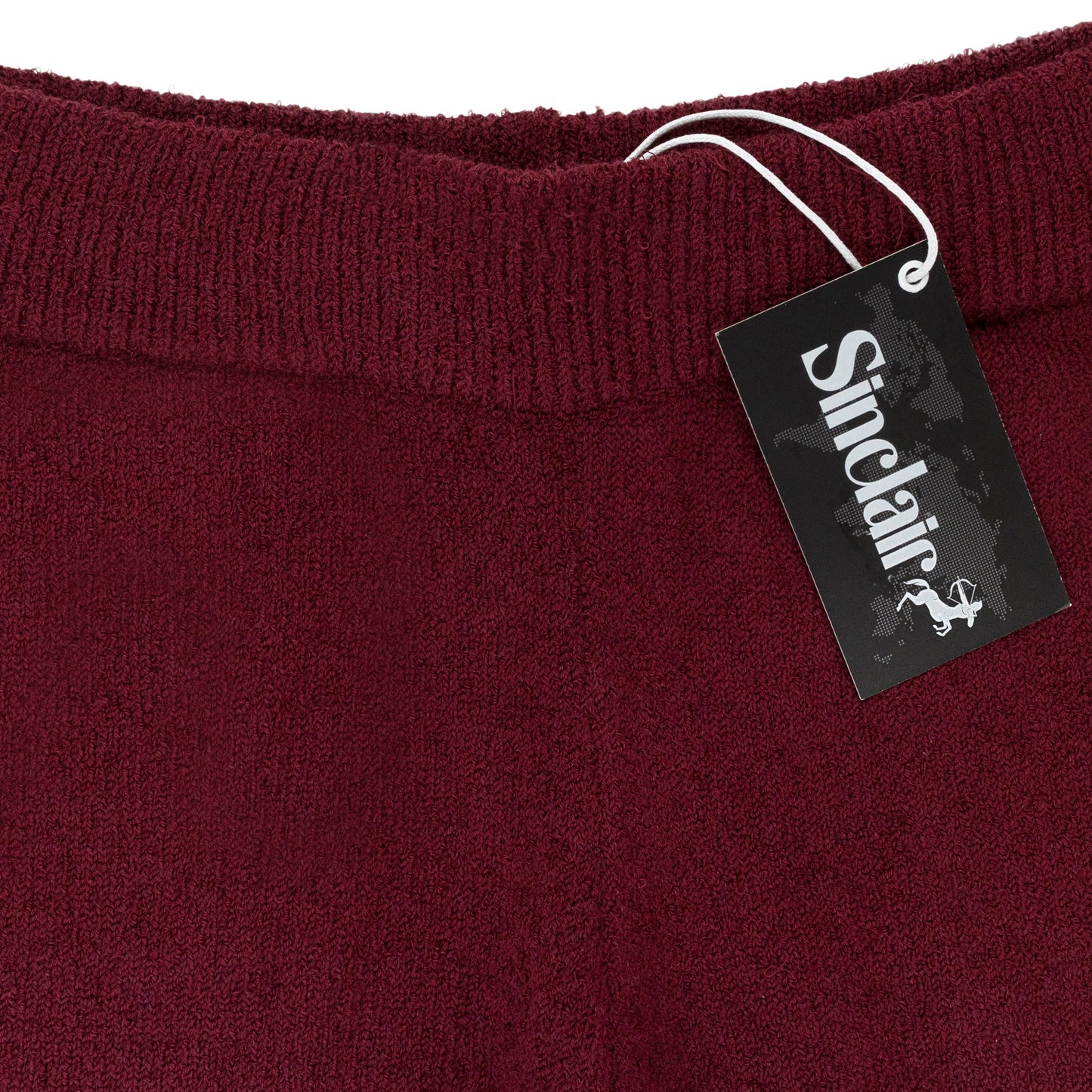 BURGUNDY BOUCLE SHORTS