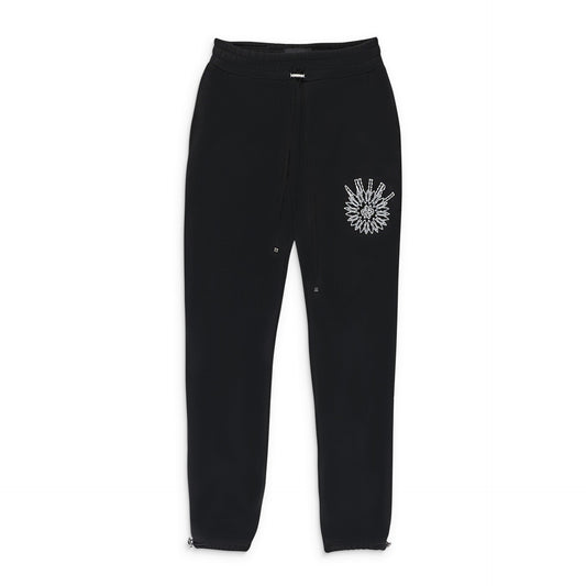 CRYSTAL STICK POKE BLACK SWEATPANTS