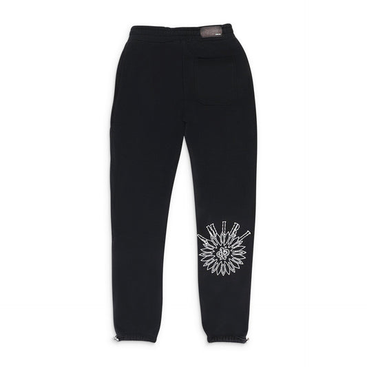 CRYSTAL STICK POKE BLACK SWEATPANTS