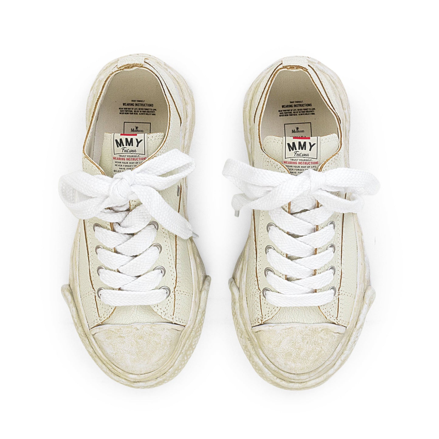 NIB MMY PETERSON LOW CRACKING WHITE LOW-TOP SNEAKER
