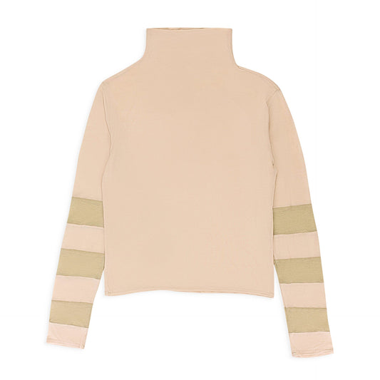 PANELLED SLEEVE PINK GREEN DRESS SHIRT