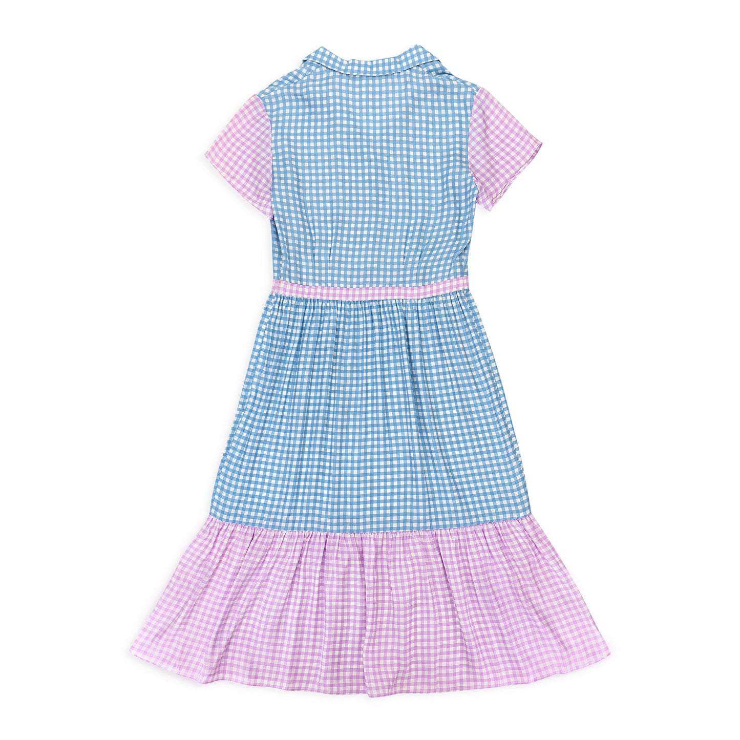 CHARLOTTE RUFFLE BLUE PURPLE DAY DRESS