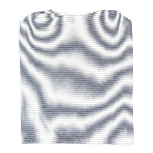 SILK STRIPED WHITE/GRAY BLOUSE