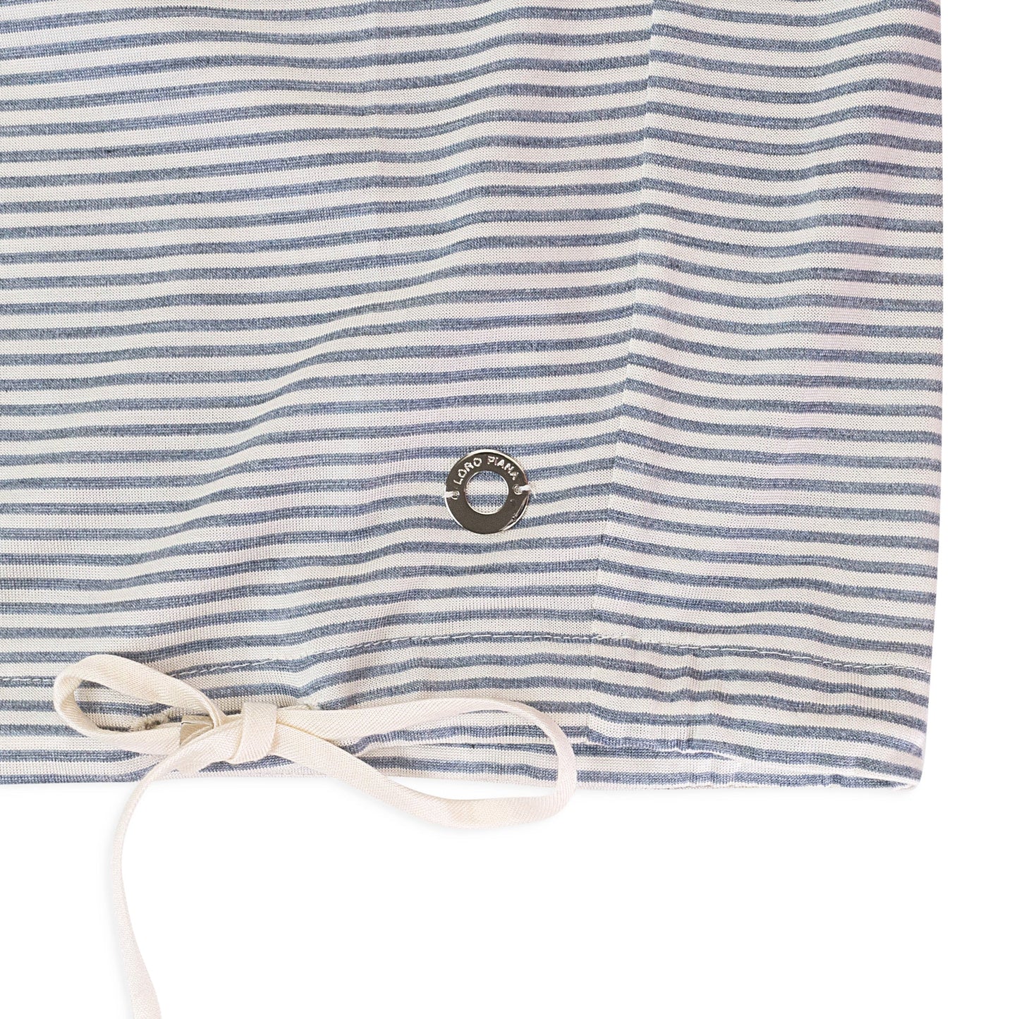 SILK STRIPED WHITE/GRAY BLOUSE