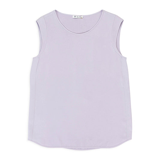 SCOOP NECK SHORT SLEEVE LILAC T-SHIRT
