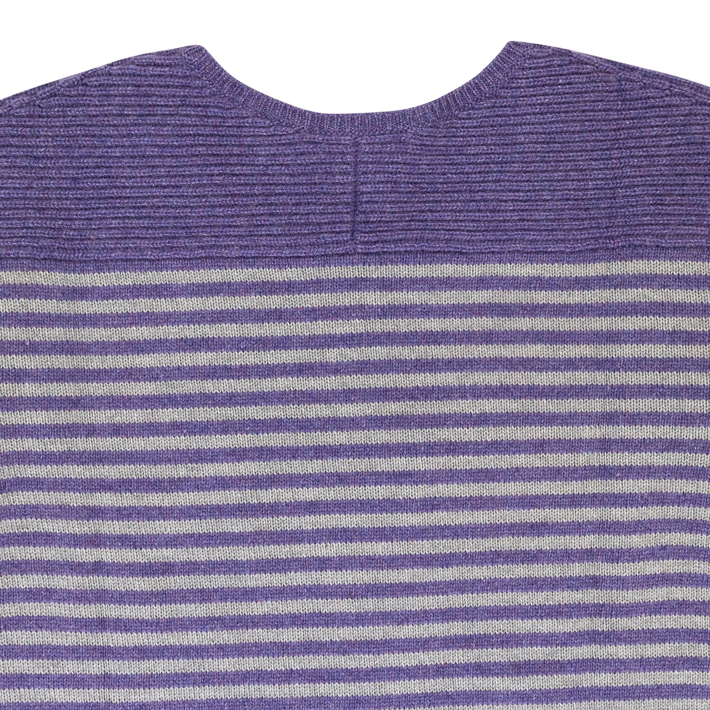 CASHMERE STRIPED PURPLE GRAY SWEATER