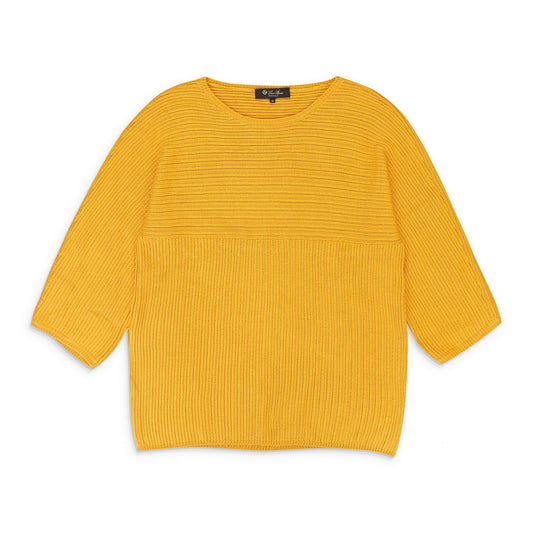 SCOOP NECK MUSTARD SWEATER