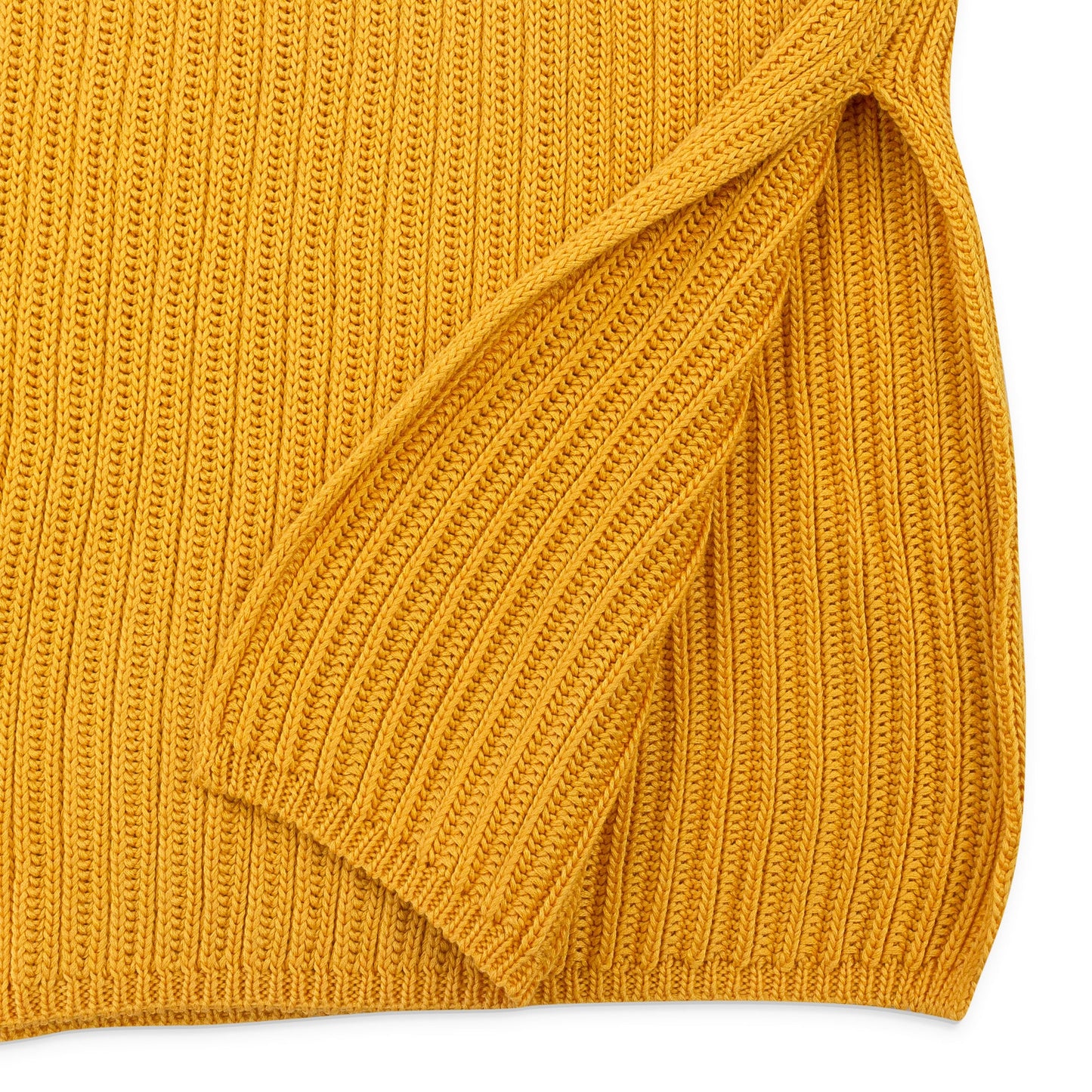 SCOOP NECK MUSTARD SWEATER