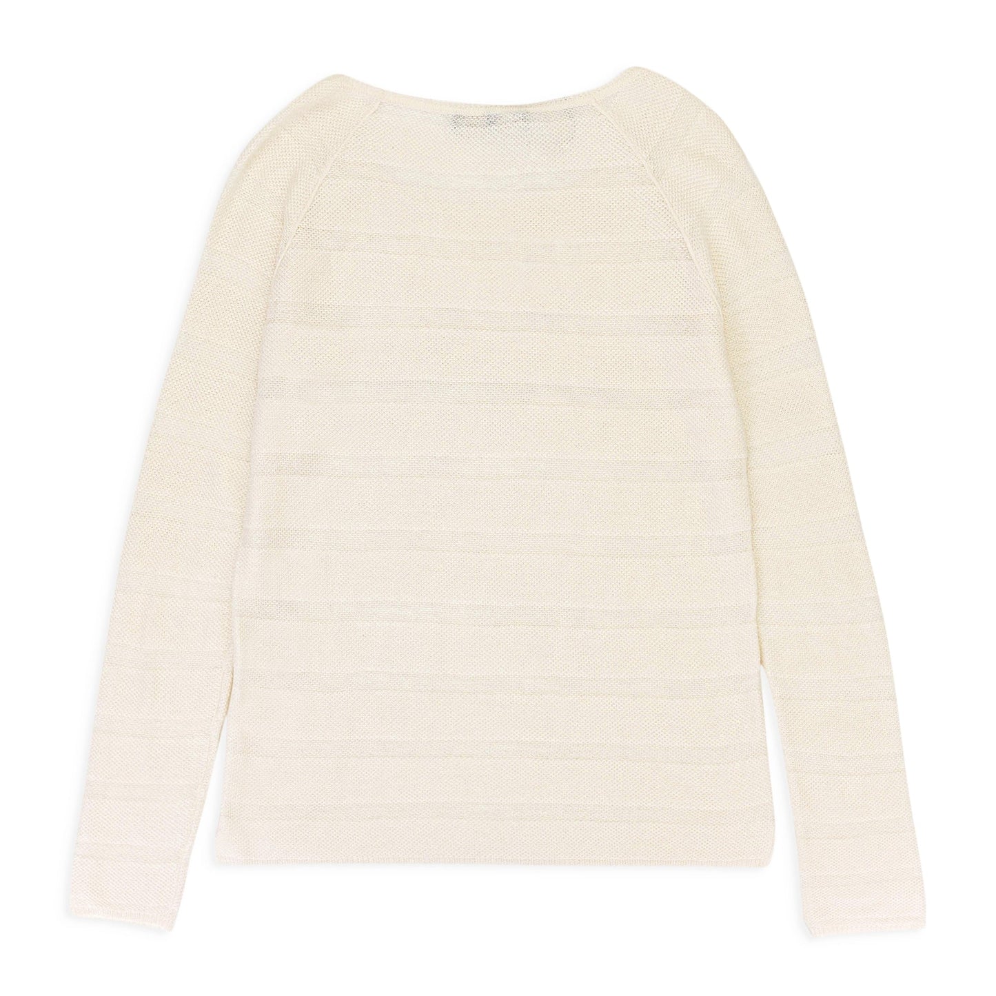 CASHMERE SCOOP NECK WHITE SWEATER