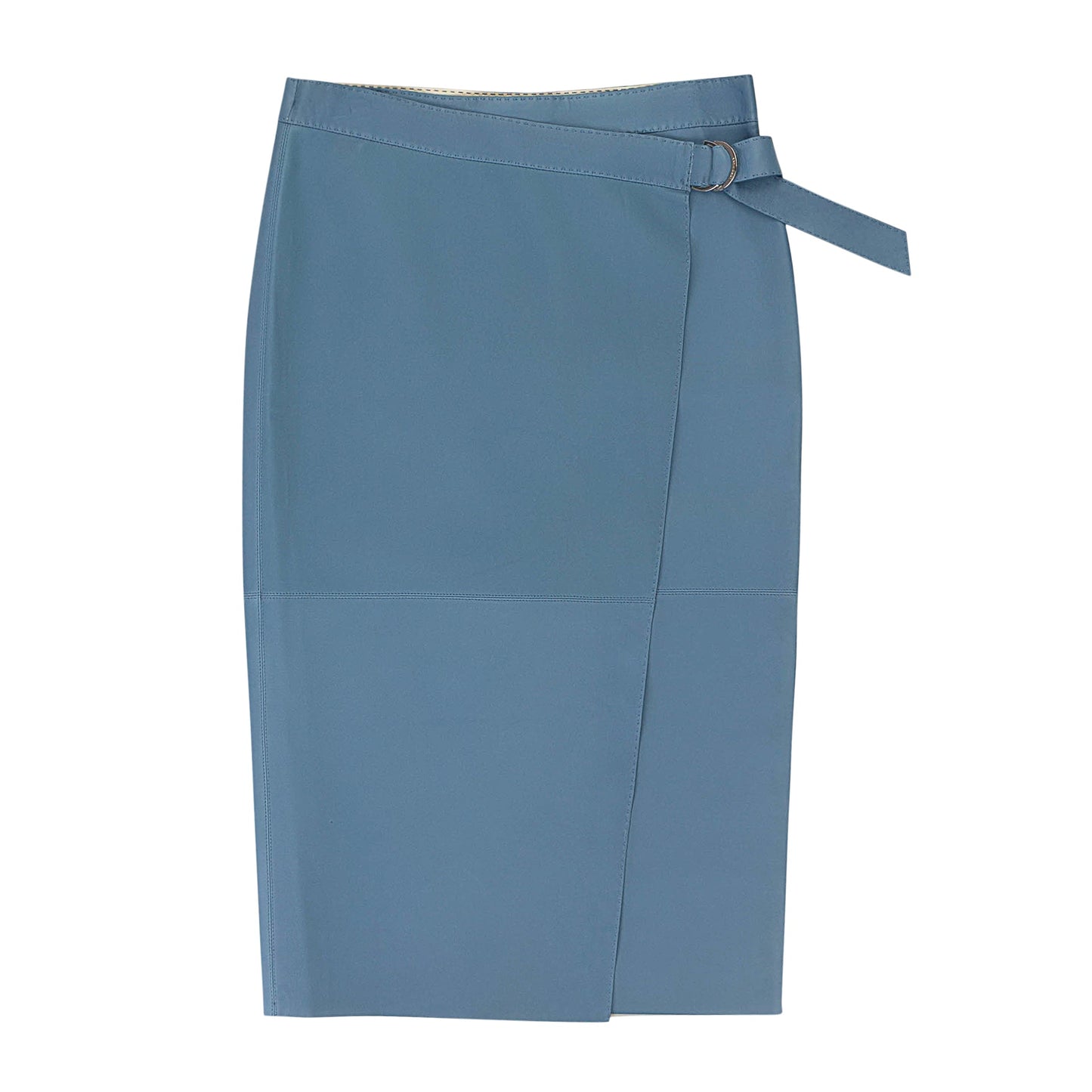 KNEE-LENGTH BLUE SKIRT