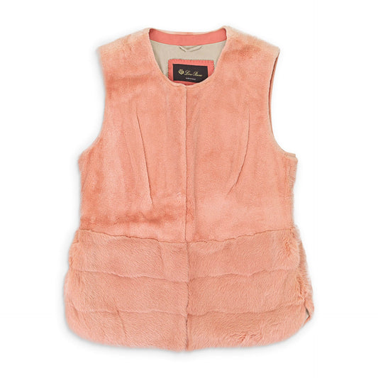 COLORBLOCK PATTERN FUR CORAL JACKET